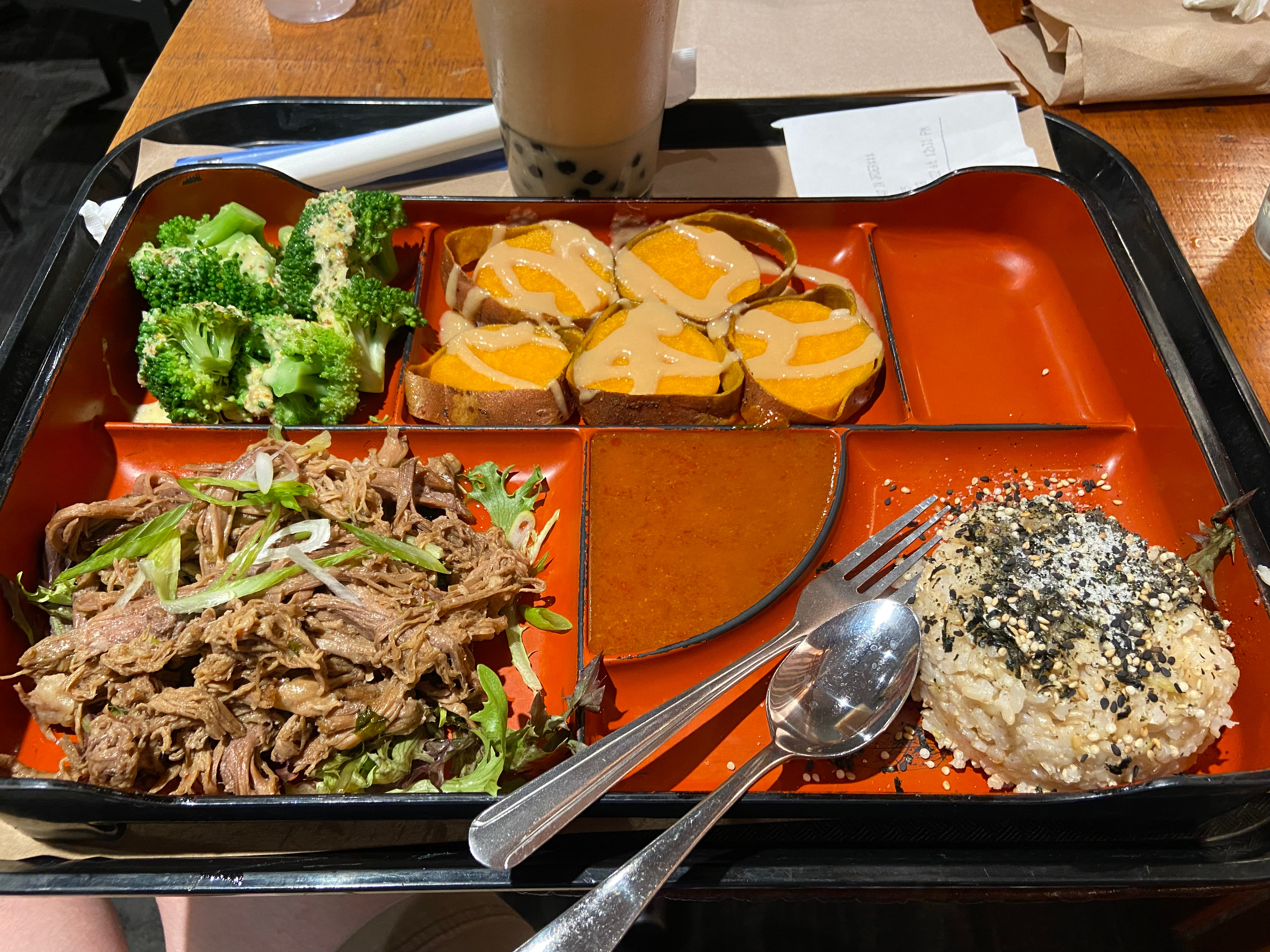 Korean Beef Brisket Bento Box; $15.00