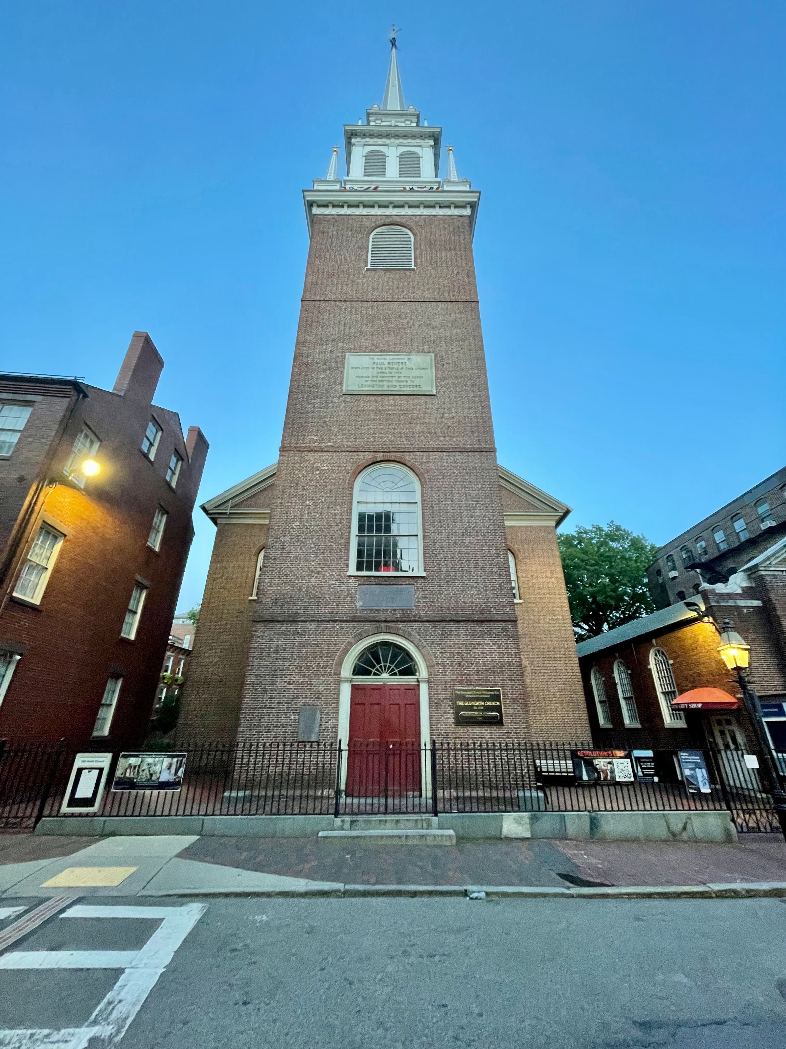 Old North Church, a critical location during Paul Revere's ride signaling British movement