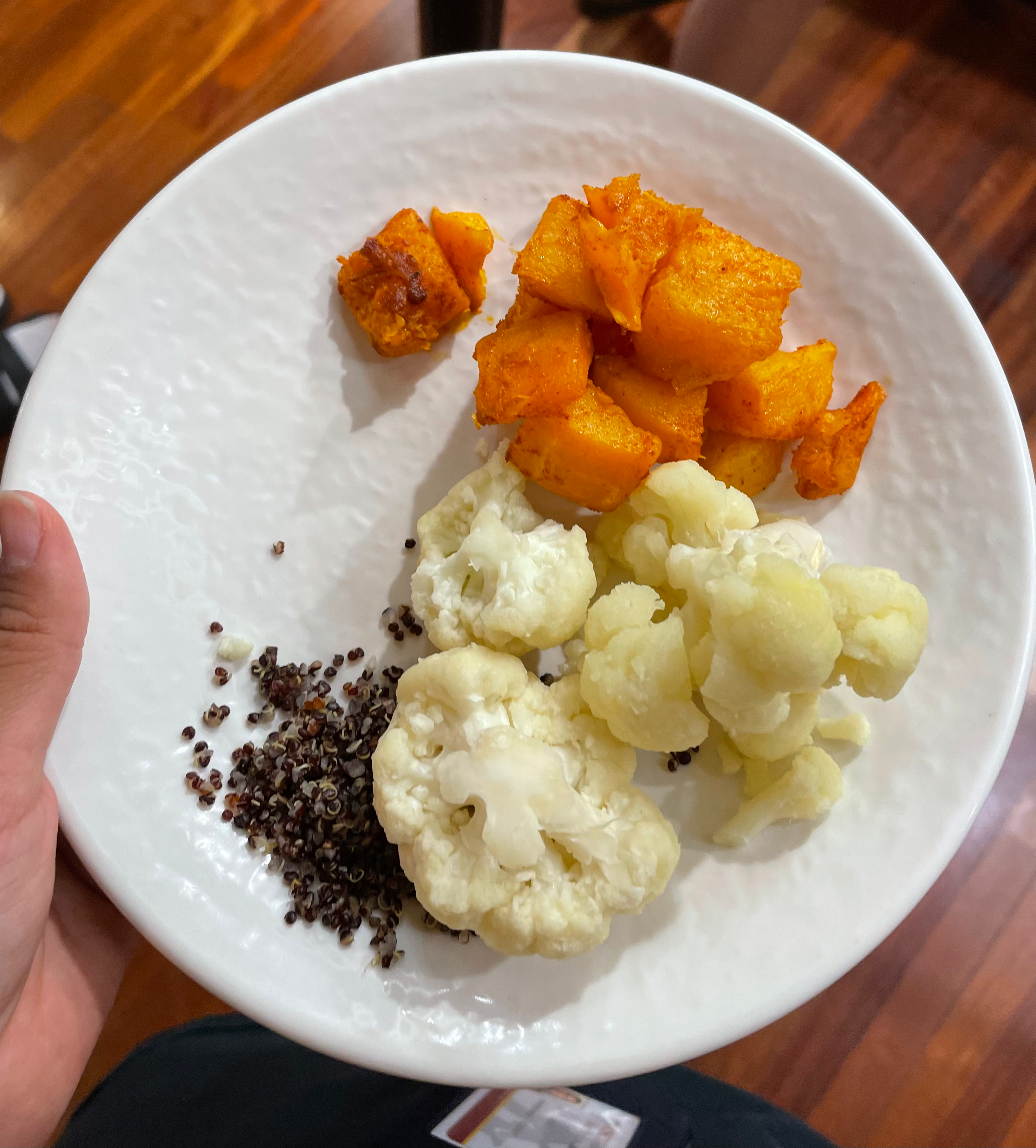 Quinoa, cauliflower, and pumpkin on a pretty mid Parkside day